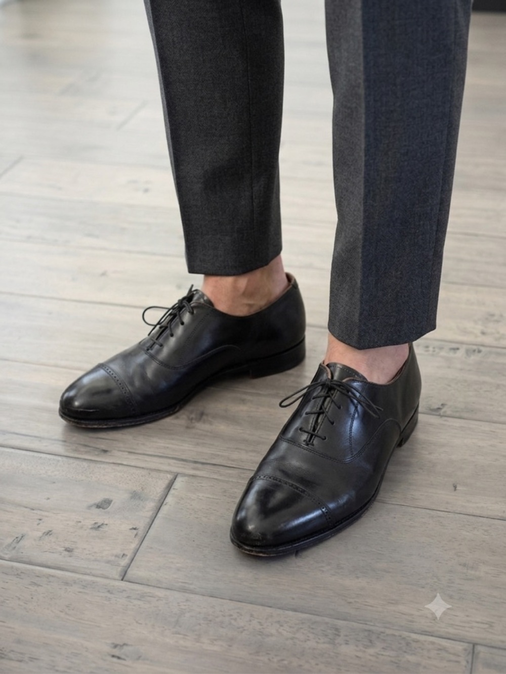 Bostonian classics Vero Cuoio Black Cap-Toe Oxford Dress Shoes